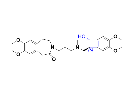 伊伐布雷定杂质31,(S)-3-(3-((2-(3,4-dimethoxyphenyl)-3-hydroxypropyl)(methyl)amino) propyl)-7,8-dimethoxy-1,3,4,5-tetrahydro-2H-benzo[d]azepin-2-one