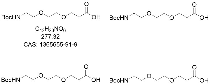 2,2-二甲基-4-氧代-3,8,11-三氧杂-5-氮杂十四烷-14-酸,t-Boc-N-amido-PEG3-acid