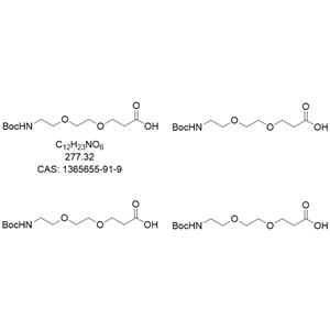 2,2-二甲基-4-氧代-3,8,11-三氧杂-5-氮杂十四烷-14-酸,t-Boc-N-amido-PEG3-acid