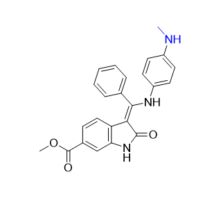 尼达尼布杂质02,methyl (Z)-3-(((4-(methylamino)phenyl)amino)(phenyl)methylene)-2-oxoindoline-6-carboxylate