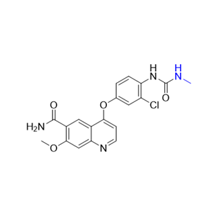 仑伐替尼杂质06,4-(3-chloro-4-(3-methylureido)phenoxy)-7-methoxyquinoline-6-carboxamide