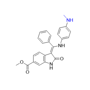 尼达尼布杂质02,methyl (Z)-3-(((4-(methylamino)phenyl)amino)(phenyl)methylene)-2-oxoindoline-6-carboxylate