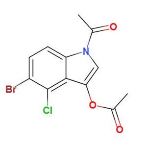 1-乙酰基-5-溴-4-氯吲哚-3-乙酸酯,1-Acetyl-5-bromo-4-chloro-1H-indol-3-yl acetate