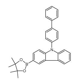 9-[1,1'-联苯]-4-基-3-(4,4,5,5-四甲基-1,3,2-二氧杂环戊硼烷-2-基)-9H-咔唑,9-[1,1'-Biphenyl]-4-yl-3-(4,4,5,5-tetramethyl-1,3,2-dioxaborolan-2-yl)-9H-carbazole