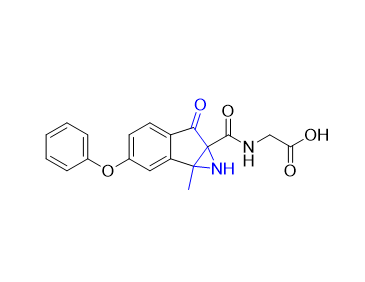 罗沙司他杂质02,2-(1a-methyl-6-oxo-3-phenoxy-1,1a,6,6a-tetrahydroindeno[1,2-b]azirine-6a-carboxamido)acetic acid