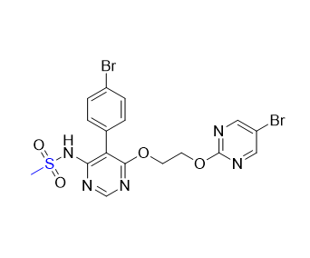 马西替坦杂质08,N-(5-(4-bromophenyl)-6-(2-((5-bromopyrimidin-2-yl)oxy)ethoxy)pyrimidin-4-yl)methanesulfonamide