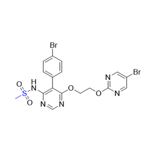 马西替坦杂质08,N-(5-(4-bromophenyl)-6-(2-((5-bromopyrimidin-2-yl)oxy)ethoxy)pyrimidin-4-yl)methanesulfonamide