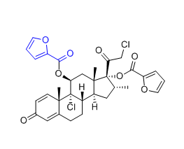 糠酸莫米松杂质04,(8S,9R,10S,11S,13S,14S,16R,17R)-9-chloro-17-(2-chloroacetyl)-10,13,16-trimethyl-3-oxo-6,7,8,9,10,11,12,13,14,15,16,17-dodecahydro-3H-cyclopenta[a]phenanthrene-11,17-diyl bis(furan-2-carboxylate)