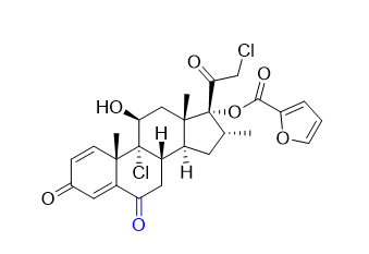 糠酸莫米松杂质05,(8S,9R,10S,11S,13S,14S,16R,17R)-9-chloro-17-(2-chloroacetyl)-11-hydroxy-10,13,16-trimethyl-3,6-dioxo-6,7,8,9,10,11,12,13,14,15,16,17-dodecahydro-3H-cyclopenta[a]phenanthren-17-yl furan-2-carboxylate