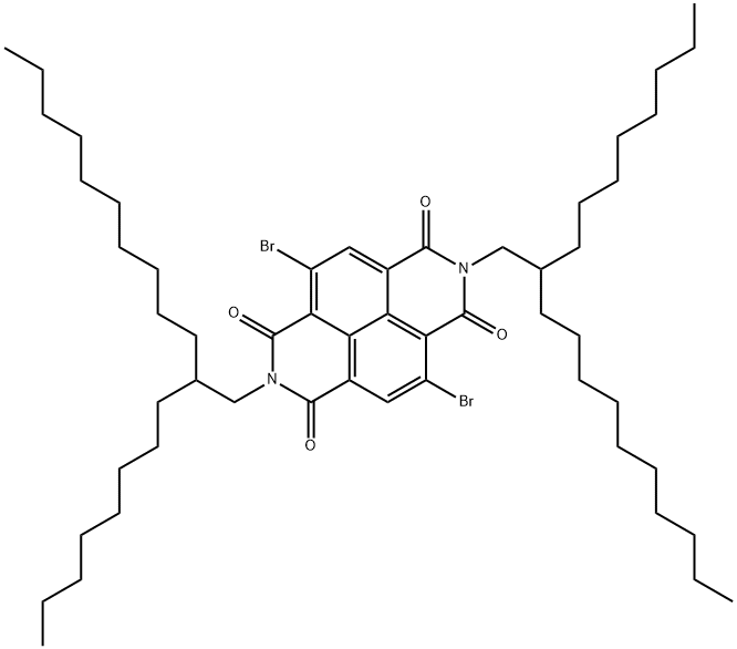 二(2-辛基十二烷基)-4,9-二溴-萘四羧酸二酰亚胺,4,9-DibroMo-2,7-bis(2-octyldodecyl)benzo[lMn][3,8]phenanthroline-1,3,6,8(2H,7H)-tetraone