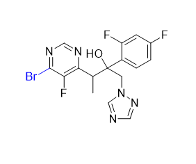 伏立康唑杂质31,3-(6-bromo-5-fluoropyrimidin-4-yl)-2-(2,4-difluorophenyl)-1-(1H-1,2,4-triazol-1-yl)butan-2-ol