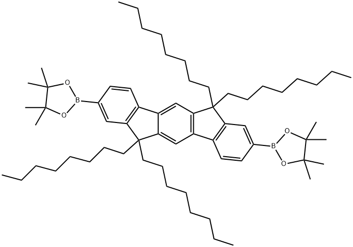 四辛基-茚并芴-双硼,2,2'-(6,6,12,12-Tetraoctyl-6,12-dihydroindeno[1,2-b]fluorene-2,8-diyl)bis(4,4,5,5-tetramethyl-1,3,2-dioxaborolane)