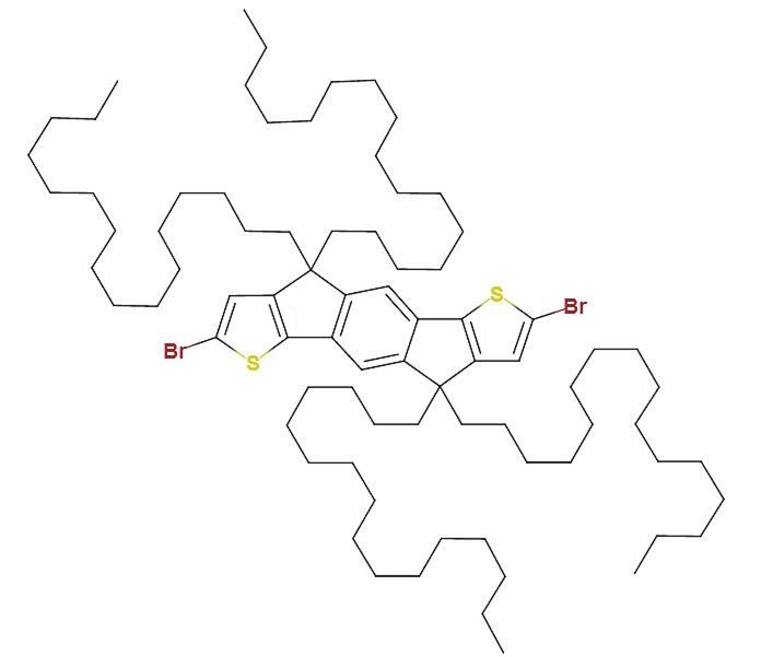 四十六烷基-引達(dá)省并二噻吩-雙溴,2,7-dibromo-4,9-dihydro-4,4,9,9-tetrahexadecyl-s-indaceno[1,2-b:5,6-b']-dithiophene