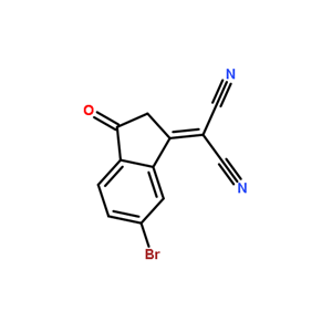 5(6)-溴-3-(二氰基亚甲基)茚-1-酮混合物,2-((5)6-Bromo-3-oxo-2,3-dihydro-1H-inden-1-ylidene)malononitrile