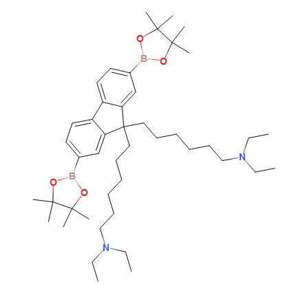 2,7-bis(4,4,5,5-tetramethyl-1,3,2-dioxaborolane-2-yl)-9,9-bis(6-(N,N-diethylamino)hexyl)fluorene,2,7-bis(4,4,5,5-tetramethyl-1,3,2-dioxaborolane-2-yl)-9,9-bis(6-( N,N-diethylamino)hexyl)fluorene