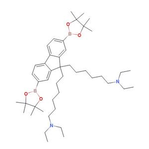 2,7-bis(4,4,5,5-tetramethyl-1,3,2-dioxaborolane-2-yl)-9,9-bis(6-(N,N-diethylamino)hexyl)fluorene,2,7-bis(4,4,5,5-tetramethyl-1,3,2-dioxaborolane-2-yl)-9,9-bis(6-( N,N-diethylamino)hexyl)fluorene