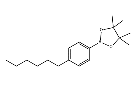 4-(己-1-基)苯硼酸频呢醇酯,2-(4-hexylphenyl-4,4,5,5-tetramethyl-1,3,2-dioxaborolane