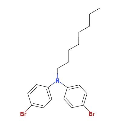 3,6-二溴-9-正辛基咔唑,3,6-Dibromo-9-n-octylcarbazole