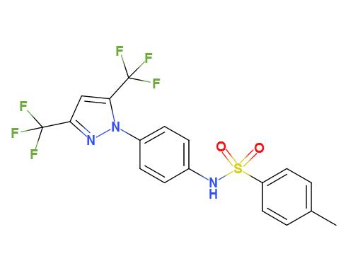 N-[4-[3,5-bis(trifluoromethyl)-1H-pyrazol-1-yl]phenyl]-4-methyl-Benzenesulfonamide,N-[4-[3,5-bis(trifluoromethyl)-1H-pyrazol-1-yl]phenyl]-4-methyl-Benzenesulfonamide