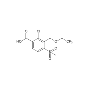 2-chloro-4-methanesulfonyl-3-[(2,2,2-trifluoroethoxy)methyl]benzoic acid