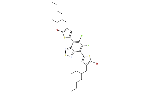 4,7-二(5-溴-4-乙基己基噻吩基-2-)-5,6-二氟-2,1,3-苯并噻二唑,4,7-Bis(5-bromo-4-(2-ethylhexyl)thiophen-2-yl)-5,6-difluorobenzo[c][1,2,5]thiadiazole