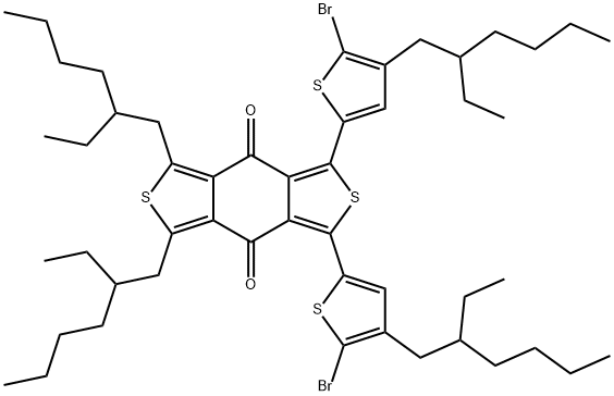 1,3-双[(5-溴-4-(2-乙基己基)噻吩-2-基]-5,7--双(2-乙基己基)苯并[1,2-C:4,5-C']二噻吩-4,8-二酮,1,3-bis(5-bromo-4-(2-ethylhexyl)thiophen-2-yl)-5,7-bis(2-ethylhexyl)benzo[1,2-c:4,5-c]dithiophene-4,8-dione