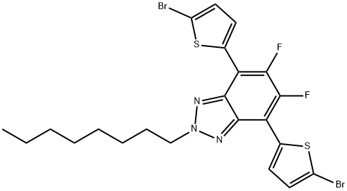 4,7-雙(5-溴-2-噻吩基)-5,6-二氟-2-辛基-2H-苯并三唑,4,7-Bis(5-bromo-2-thienyl)-5,6-difluoro-2-octyl-2H-benzotriazole