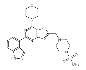 4-羟基-2,6-二甲基苯甲腈,4-(2-(1H-indazol-4-yl)-6-((4-(methylsulfonyl)piperazin-1-yl)methyl)thieno[3,2-d]pyrimidin-4-yl)morpholine