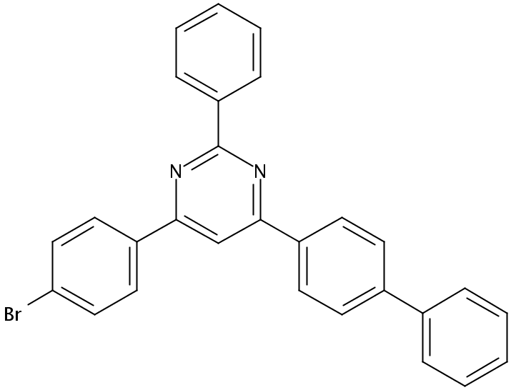 4-(联苯-4-基)-6-(4-溴苯基)-2-苯基嘧啶,4-[1,1'-biphenyl]-4-yl-6-(4-bromophenyl)-2-phenyl-Pyrimidine