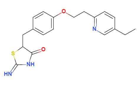 5-{4-[2-(5-乙基-2-吡啶基)-乙氧基]-苄基}-2-亚氨基-4-噻唑烷酮,Pioglitazone 2-Imine