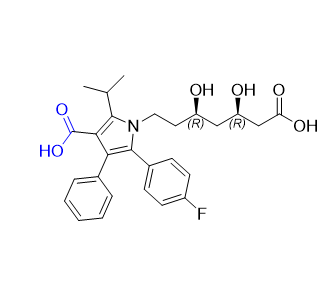 阿托伐他汀钙杂质71,1-((3R,5R)-6-carboxy-3,5-dihydroxyhexyl)-5-(4-fluorophenyl)-2-isopropyl-4-phenyl-1H-pyrrole-3-carboxylic acid