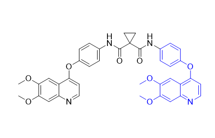 卡博替尼杂质01,N,N'-bis(4-((6,7-dimethoxyquinolin-4-yl)oxy)phenyl)cyclopropane-1,1-dicarboxamide
