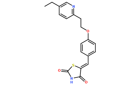 5-[[4-[2-(5-乙基-2-吡啶基)乙氧基]苯基]亚甲基]-2,4-噻唑二酮,5-[[4-[2-(5-ethyl-2-pyridinyl)ethoxy]benzylidene]-2,4-Thiazolidinedione