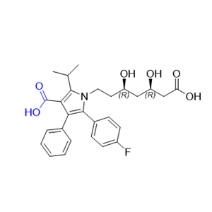 阿托伐他汀钙杂质71,1-((3R,5R)-6-carboxy-3,5-dihydroxyhexyl)-5-(4-fluorophenyl)-2-isopropyl-4-phenyl-1H-pyrrole-3-carboxylic acid