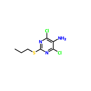 4,6-二氯 -2-(丙硫基)-5-氨基嘧啶
