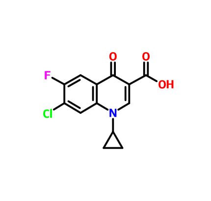 环丙羧酸,7-Chloro-1-cyclopropyl-6-fluoro-1,4-dihydro-4-oxoquinoline-3-carboxylic acid
