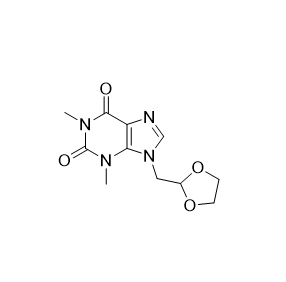 多索茶碱杂质05,9-((1,3-dioxolan-2-yl)methyl)-1,3-dimethyl-3,9-dihydro-1H-purine-2,6-dione