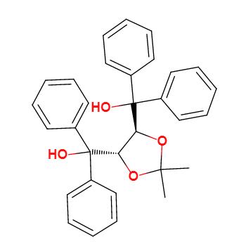 (4R,5R)-2,2-二甲基-a,a,a',a'-四苯基-1,3-二氧戊环-4,5-二甲醇,[(4R,5R)-5-[hydroxy(diphenyl)methyl]-2,2-dimethyl-1,3-dioxolan-4-yl]-diphenylmethanol