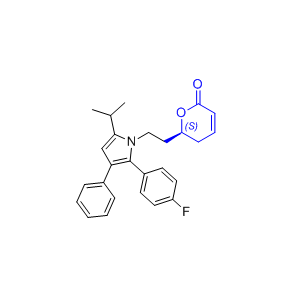 阿托伐他汀鈣雜質(zhì)73,(S)-6-(2-(2-(4-fluorophenyl)-5-isopropyl-3-phenyl-1H-pyrrol-1-yl) ethyl)-5,6-dihydro-2H-pyran-2-one