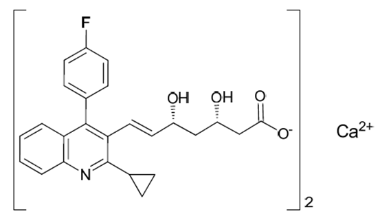 (3R, 5R)-匹伐他汀钙盐,(3R,5R,6E)-7-[2-Cyclopropyl-4-(4-fluorophenyl)-3-quinolinyl]-3,5-dihydroxy-6-heptenoic Acid CalciuM Salt