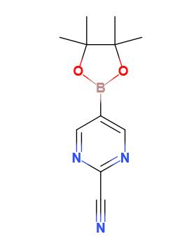 2-氰基嘧啶-5-硼酸频那酯,5-(4,4,5,5-tetramethyl-1,3,2-dioxaborolan-2-yl)pyrimidine-2-carbonitrile