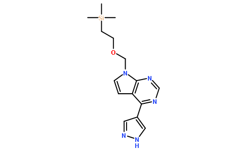 4-(1H-吡唑-4-基)-7-((2-(三甲基甲硅烷基)乙氧基)-甲基)-7h-吡咯并[2,3-d]嘧啶,trimethyl-[2-[[4-(1H-pyrazol-4-yl)pyrrolo[2,3-d]pyrimidin-7-yl]methoxy]ethyl]silane