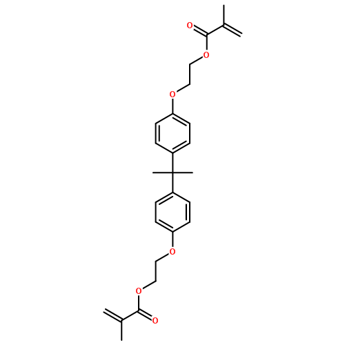 2,2-双[4-(异丁烯酰氧基乙氧基)苯基]丙烷,2-[4-[2-[4-[2-(2-methylprop-2-enoyloxy)ethoxy]phenyl]propan-2-yl]phenoxy]ethyl 2-methylprop-2-enoate