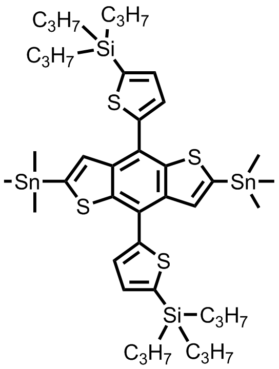 M7014,(5,5'-(2,6-bis(trimethylstannyl)benzo[1,2-b:4,5-b']dithiophene-4,8-diyl)bis(thiophene-5,2-diyl))bis(tripropylsilane)