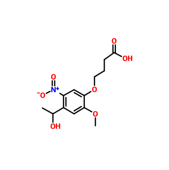 4-[4-(1-羟乙基)-2-甲氧基-5-硝基苯氧基]丁酸,4-[4-(1-Hydroxyethyl)-2-Methoxy-5-nitrophenoxy]butanoic Acid