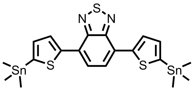 M7081,4,7-bis(5-(trimethylstannyl)thiophen-2-yl)benzo[c][1,2,5]thiadiazole