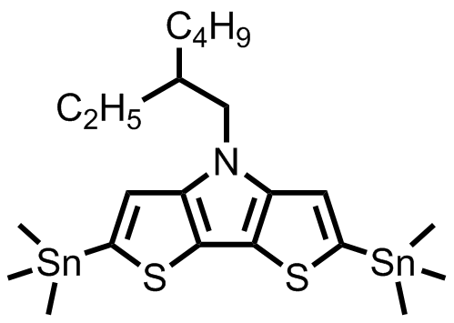 M7142,4-(2-ethylhexyl)-2,6-bis(trimethylstannyl)-4H-dithieno[3,2-b:2',3'-d]pyrrole