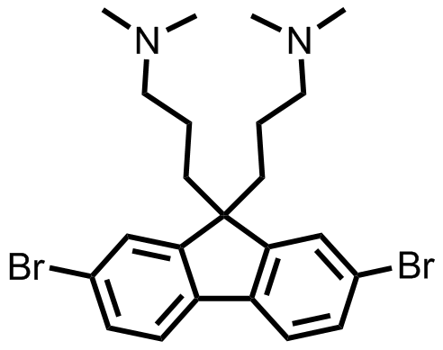 M8039,3,3'-(2,7-dibromo-9H-fluorene-9,9-diyl)bis(N,N-dimethylpropan-1-amine)