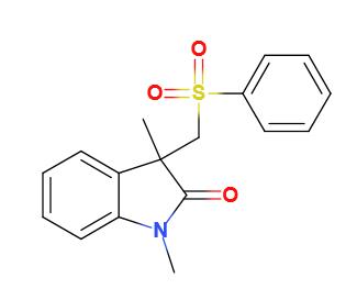 1,3-二甲基-3-((苯磺酰基)甲基)吲哚啉-2-酮,1, 3-dimethyl-3-((phenylsulfonyl)methyl)indolin-2-one