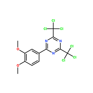 2-(3,4-二甲氧苯基)-4,6-二(三氯甲基)-1,3,5-三嗪